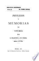 Privilegios y memorias de Vitoria