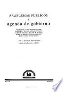 Problemas públicos y agenda de gobierno