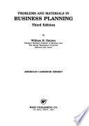 Problems and Materials in Business Planning