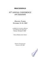 Proceedings ... Annual Conference on Taxation ... and Minutes of the Annual Meeting of the National Tax Association