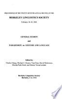 Proceedings of the Annual Meeting of the Berkeley Linguistics Society