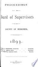 Proceedings of the County Legislature of the County of Herkimer