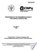 Proceedings of the Interamerican Society for Tropical Horticulture