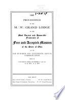 Proceedings of the M.W. Grand Lodge of Free and Accepted Masons of the State of Ohio