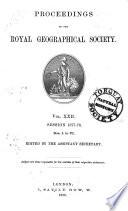 Proceedings of the Royal Geographical Society and Monthly Record of Geography