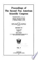 Proceedings of the second Pan American scientific congress