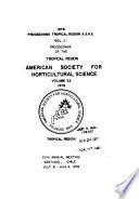 Proceedings of the Tropical Region, American Society for Horticultural Science
