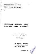 Proceedings of the Tropical Region, American Society for Horticultural Science