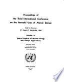 Proceedings: Special aspects of nuclear energy and isotope applications