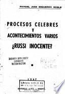 Procesos célebres y acontecimientos varios