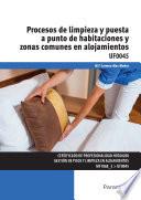 Procesos de limpieza y puesta a punto de habitaciones y zonas comunes en alojamientos