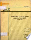 Profesores de Educacion Agricola Superior