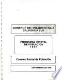 Programa estatal de población, 1991: Baja California Sur