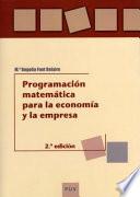 Programación matemática para la economía y la empresa