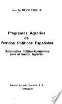 Programas agrarios de partidos políticos españoles
