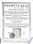Promptuario de la theologia moral