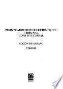 Prontuario de resoluciones del tribunal constitucional: Acción de amparo constitucional