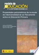Propiedades psicométricas de la escala de intencionalidad de ser físicamente activo en Educación Primaria