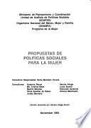 Propuestas de políticas sociales para la mujer