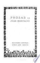 Prosas de Juan Montalvo