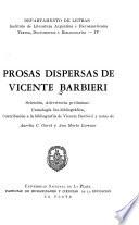 Prosas dispersas de Vicente Barbieri