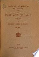 Provincia de Cádiz (1908-1909): Texto