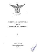 Proyecto de constitución para la república de Ecuador