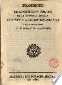 Proyecto de Constitución política de la Monarquía española