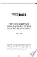 Proyecto de estatuto autonómico del Distrito Metropolitano de Quito