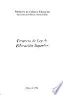Proyecto de ley de educación superior: without special title