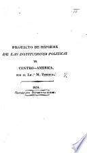 Proyecto de reforma de las instituciones políticas de Centro-América