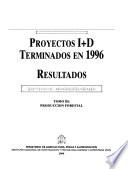 Proyectos I+D terminados en 1996