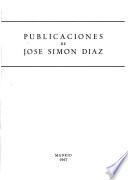 Publicaciones de José Simón Díaz