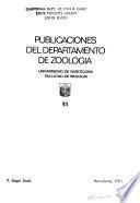 Publicaciones del Departamento de Zoología