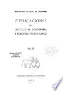 Publicaciones del Instituto de Etnografía y Folklore Hoyos Sáinz.