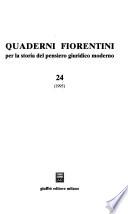 Quaderni fiorentini per la storia del pensiero giuridico moderno