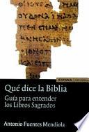 Qué dice la biblia