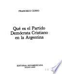 Qué es el Partido Demócrata Cristiano en la Argentina