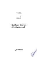 Qué hacer después del default social?