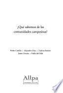Qué sabemos de las comunidades campesinas?