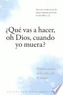 ¿Qué vas a Hacer, oh Dios, cuando yo muera? Poemas acerca de la vida y de la muerte