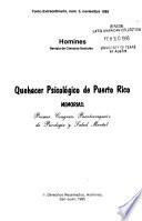 Quehacer psicológico de Puerto Rico