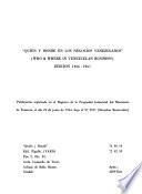 Quién y dónde en los negocios venzolanos (Who & where in Venezuelan business)