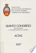 Quinto congreso del Instituto de Estudios Históricos del Sur de Marid Jiménez de Gregorio