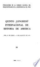 Quinto Congreso Internacional de Historia de América