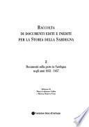 Raccolta di documenti editi e inediti per la storia della Sardegna: Documenti sulla peste in Sardegna negli anni 1652-1657