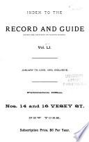 Real Estate Record and Builders' Guide