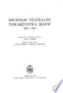 Recenzje teatralne Towarzystwa Iksów, 1815-1819