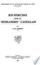 Recherches sur le refranero castillan