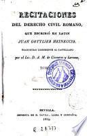 Recitaciones del derecho civil romano